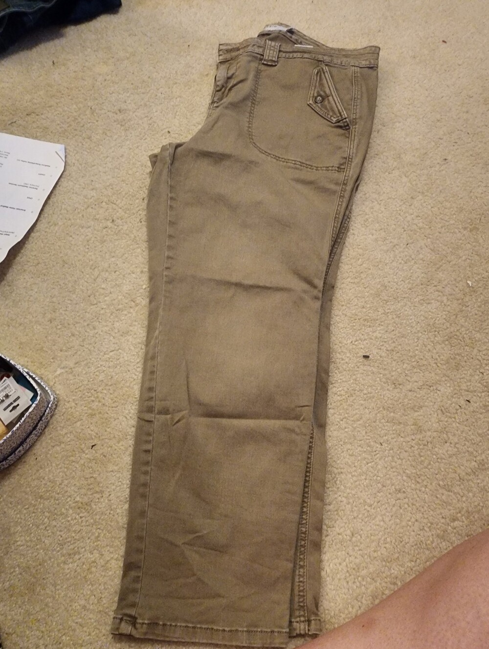 Sz 20W torrid Weekend Midrise Twill Olive-Tone Straight Leg Pants